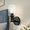 Designers Fountain Cedar Lane 5in 1-Light Matte Black Modern Indoor Wall Sconce with Two-Tone Glass Shade D236M-1B-MB - alternate 2